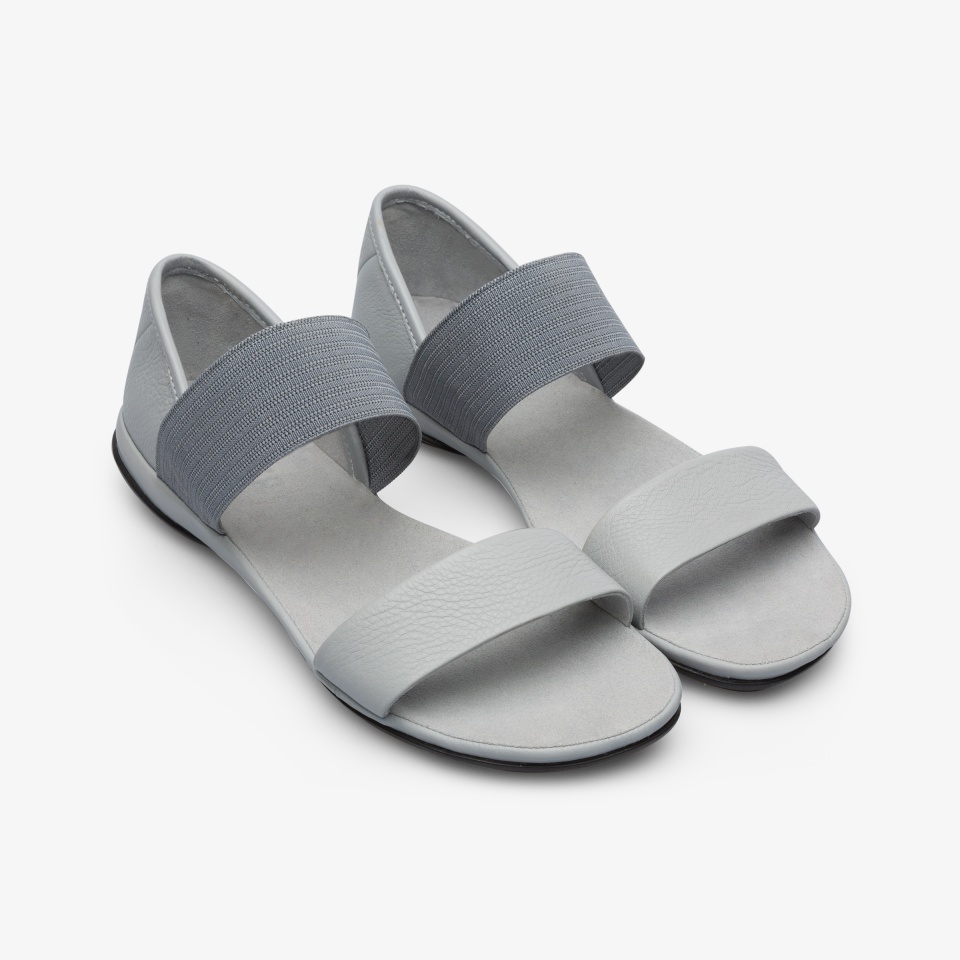 Camper Right Grey/Silver - Camper Women's Sandals ||8753-VNMBD||